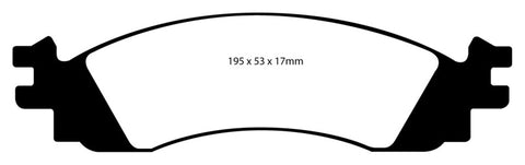 EBC 06-10 Ford Explorer 4.0 2WD Greenstuff Front Brake Pads - DP61767