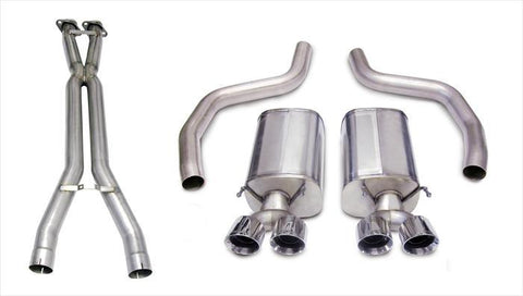 Corsa 06-11 Chevrolet Corvette C6 Z06/ZR1 Sport Cat-Back Dual Rear Exit w/ Twin 4.0in Black Tips - 14164CB1