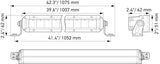 Hella Universal Black Magic 40in Tough Slim Light Bar - Spot & Flood Light - 358197321