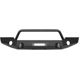 Westin 18-19 Jeep Wrangler JL WJ2 Full Width Front Bumper w/Bull Bar Textured Black - 59-80115
