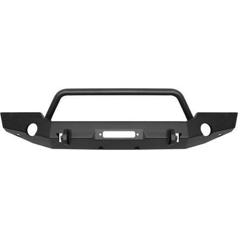 Westin 18-19 Jeep Wrangler JL WJ2 Full Width Front Bumper w/Bull Bar Textured Black - 59-80115