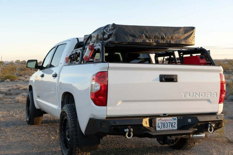 DV8 Offroad 07-23 Toyota Tundra / 09-23 Ford F150 Raptor MTO Series Bed Rack -  2pc Adj. - RRUN-03