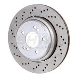 SHW 06-08 BMW Z4 3.2L Left Rear Cross-Drilled Lightweight Brake Rotor (34212282303) - BRL42833