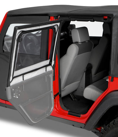 Bestop 97-06 Jeep Wrangler TJ Element Upper Doors (Black Diamond) - 51793-35