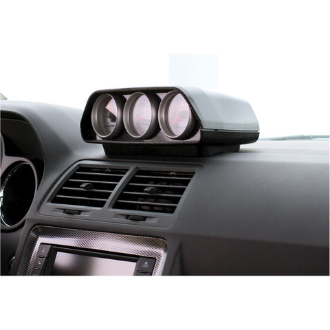 Autometer 08-11 Dodge Challenger Black Triple Dash Pod - 5287