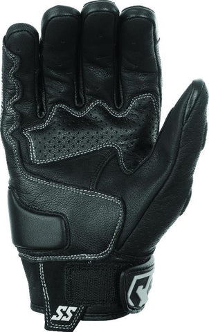 Speed and Strength Twist of Fate Leather Gloves Black/White - Small - 892325