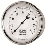AutoMeter Gauge Tachometer 3-3/8in. 8K RPM In-Dash Old Tyme White II - 1297