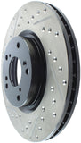 StopTech 02-06 Acura RSX Type S / 06-09 Honda Civic Si Slotted & Drilled Right Front Rotor - 127.40057R