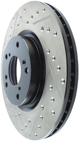 StopTech 02-06 Acura RSX Type S / 06-09 Honda Civic Si Slotted & Drilled Right Front Rotor - 127.40057R