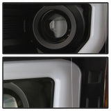 Spyder 09-14 Ford F-150 Projector Headlights - Halogen Model Light Bar - Blk PRO-YD-FF15009-SBLB-BK - 5086204