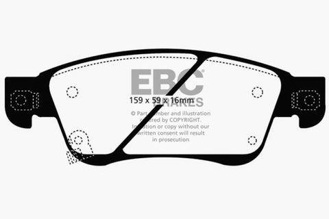 EBC 11-13 Infiniti G25 2.5 Ultimax2 Front Brake Pads - UD1287