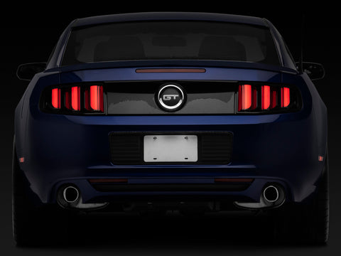Raxiom 13-14 Ford Mustang Vector V2 Tail Lights- Black Housing (Clear Lens) - 408606