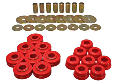 Energy Suspension Nissan/Datsun Red Body Mount Set - 6.4101R