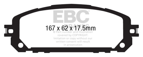EBC 13+ Jeep Cherokee 3.2 Ultimax2 Front Brake Pads - UD1709