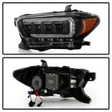 Spyder 16-20 Toyota Tacoma Halogen Model Only High-Power LED Headlights - Black PRO-YD-TT16HALAP-BK - 5088376