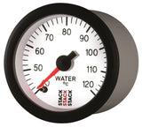 Autometer Stack 52mm 40-120 Deg C 1/8in NPTF Male Pro Stepper Motor Water Temp Gauge - White - ST3357