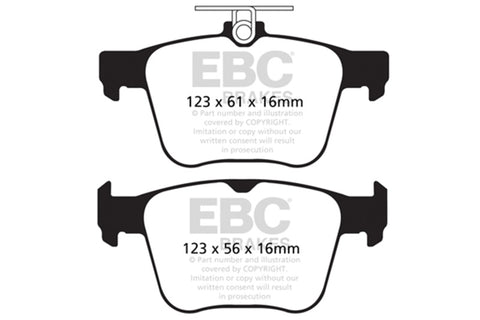EBC 14-20 Audi S3 2.0 Turbo Yellowstuff Rear Brake Pads - DP42173R