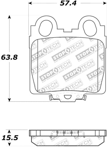 StopTech Performance 98-05 Lexus GS 300/350/400/430/450H / 00-05 IS250/300/350 Rear Brake Pads - 309.07710