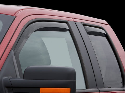 WeatherTech 2004 Ford F-150 SuperCrew Front & Rear Side Window Deflectors - Dark Tint - 84697IM