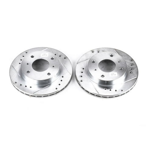 Power Stop 89-96 Nissan 240SX Front Evolution Drilled & Slotted Rotors - Pair - JBR502XPR