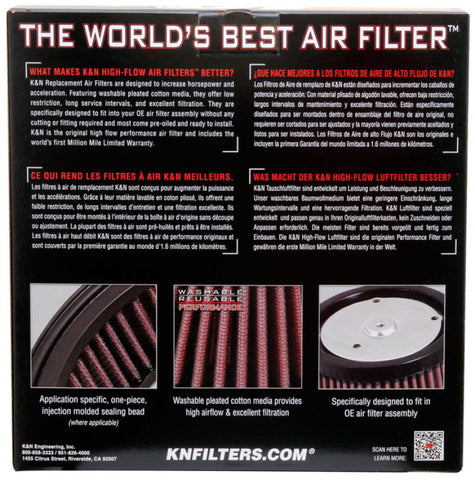 K&N Replacement Element for RK-3929 Custom Air Filter - E-3040