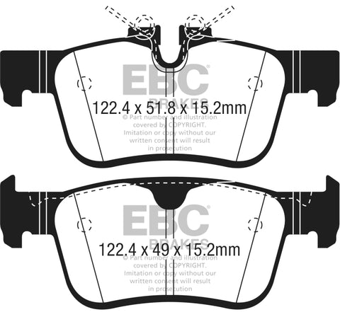 EBC 2017+ Volvo S90 2.0L Turbo Ultimax2 Rear Brake Pads - UD1938