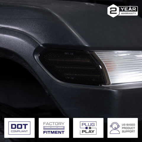 Form Lighting 2018 Wrangler JL LED Sidemarkers Smoked (Pair) - FL0061
