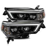 AlphaRex 14-20 Toyota 4Runner PRO-Series Projector Headlights Plank Style Alpha Black w/Seq Signal - 880726