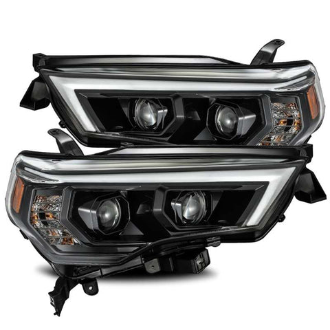 AlphaRex 14-20 Toyota 4Runner PRO-Series Projector Headlights Plank Style Alpha Black w/Seq Signal - 880726