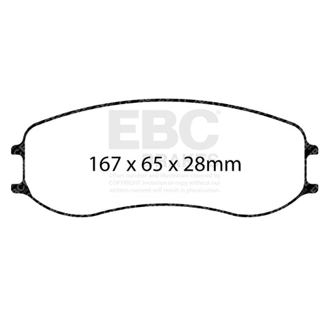 EBC Racing Porsche 991 GT3 Cup (PFC Brakes 28/26mm) RP-X Race Front Brake Pads - DP8081RPX