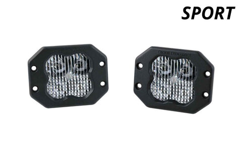 Diode Dynamics SS3 LED Pod Sport - White Combo Flush (Pair) - DD6718P