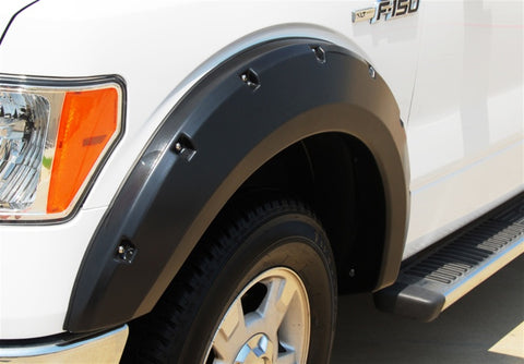 Lund 09-14 Ford F-150 (Ex Raptor) RX-Rivet Style Textured Elite Series Fender Flares - Black (2 Pc.) - RX312TA