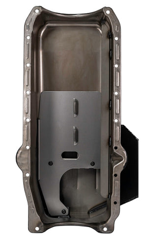 Moroso 86-Up Chevrolet Small Block (w/1 Pc Rear Main Seal) Wet Sump 7qt 7.5in Steel Oil Pan - Black - 21320