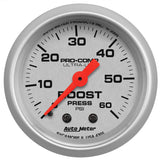 Autometer Ultra-Lite 52mm 60 PSI Mechanical Boost Gauge - 4305