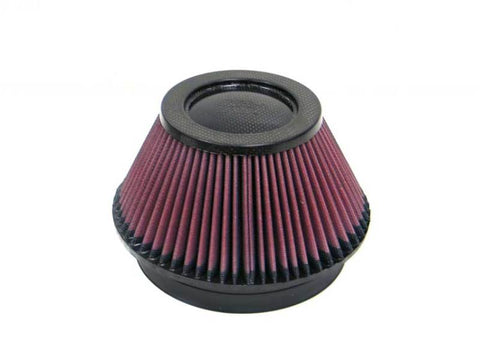 K&N Universal Round Tapered Carbon Fiber Air Filter 6in Flg ID Centered/7.5in B OD/4.5in T OD/4in H - RP-4600