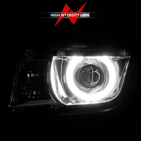 ANZO 2010-2013 Chevrolet Camaro Projector Headlights w/ Halo Chrome (CCFL) - 121311