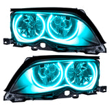 Oracle 02-05 BMW 3 Series SMD HL - Black - ColorSHIFT w/ Simple Controller - 7104-504