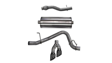 Corsa 2015-2020 GMC Yukon XL 1500 5.3L V8 3in Cat-Back Single Side Exit Twin 4in Black Tips - 14748BLK