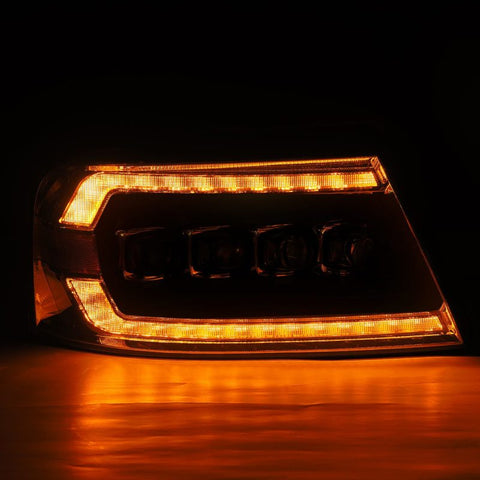AlphaRex 04-08 Ford F-150 (No 2004 Heritage) NOVA-Series LED Proj HL Alpha-Blk w/Actv Lgt / Seq. Sig - 880128