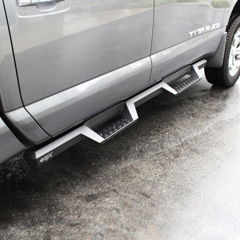 Westin/HDX 16-18 Nissan Titan XD Crew / 17-18 Titan Crew Cab Drop Nerf Step Bars - Textured Black - 56-14025