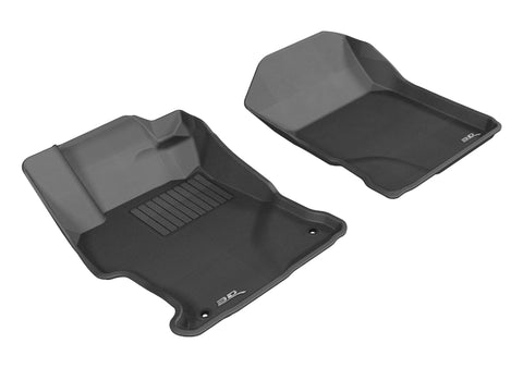 3D MAXpider 2012-2013 Honda Civic Kagu 1st Row Floormat - Black - L1HD04111509