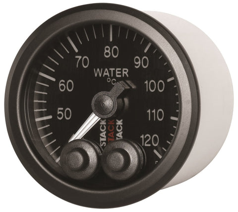 Autometer Stack 52mm 40-120 Deg C 1/8in NPTF Male Pro-Control Water Temp Gauge - Black - ST3507