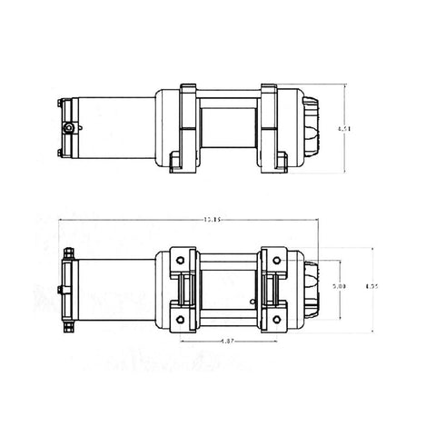 Superwinch 4000 LBS 12V DC 3/16in x 50ft Steel Rope LT4000 Winch - 1140220