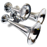 Kleinn Chrome Triple Horn/ 13.5In/11.75In/8.5In - Chrome-Plated Spun Copper - 501