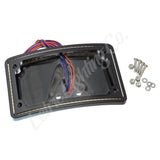 Letric Lighting 99-03 Sportster Perfect Plate Light Black Curved License Plate Frame - LLC-CPPL-B1
