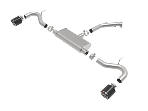 aFe Takeda 2.5in 409 SS Axle-Back Exhaust System Carbon Fiber 18-20 Hyundai Elantra GT L4-1.6L(t) - 49-47016-C