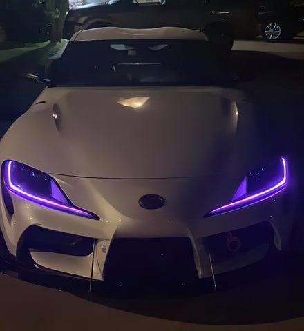 Oracle 20-21 Toyota Supra GR RGB+A Headlight DRL Kit - ColorSHIFT w/ Simple Controller - 1400-504