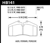 Hawk Audi/Porsche Rear AND ST-40 Performance Ceramic Street Brake Pads - HB141Z.650