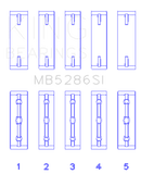 King Engine Bearings Toyota 1Uz-Fe/2Uz-Fe/3Uz-Fe (Size +0.75mm) Main Bearing Set - MB5286SI0.75