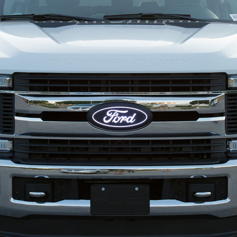 Putco 17-19 Ford SuperDuty Front Luminix Ford LED Emblem - w/ Camera CutOut - 92801